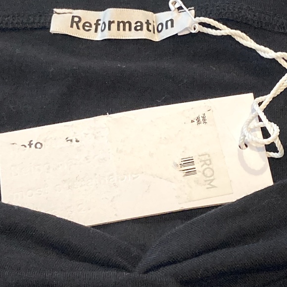 NWT Reformation Black Rylan Twist Front Skirt - Sz L - Picture 8 of 10